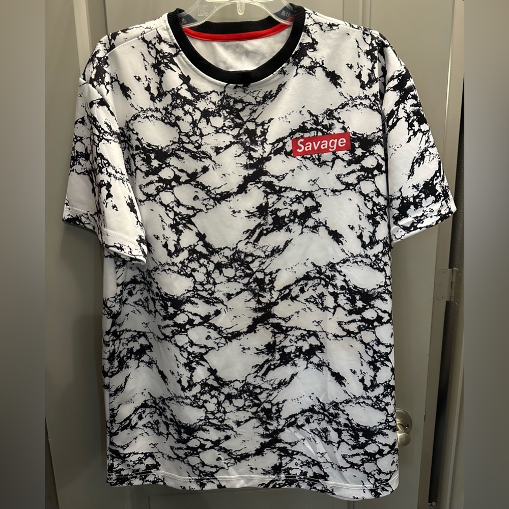 Encrypted Size XL Short Sleeve Knit Shirt EUC